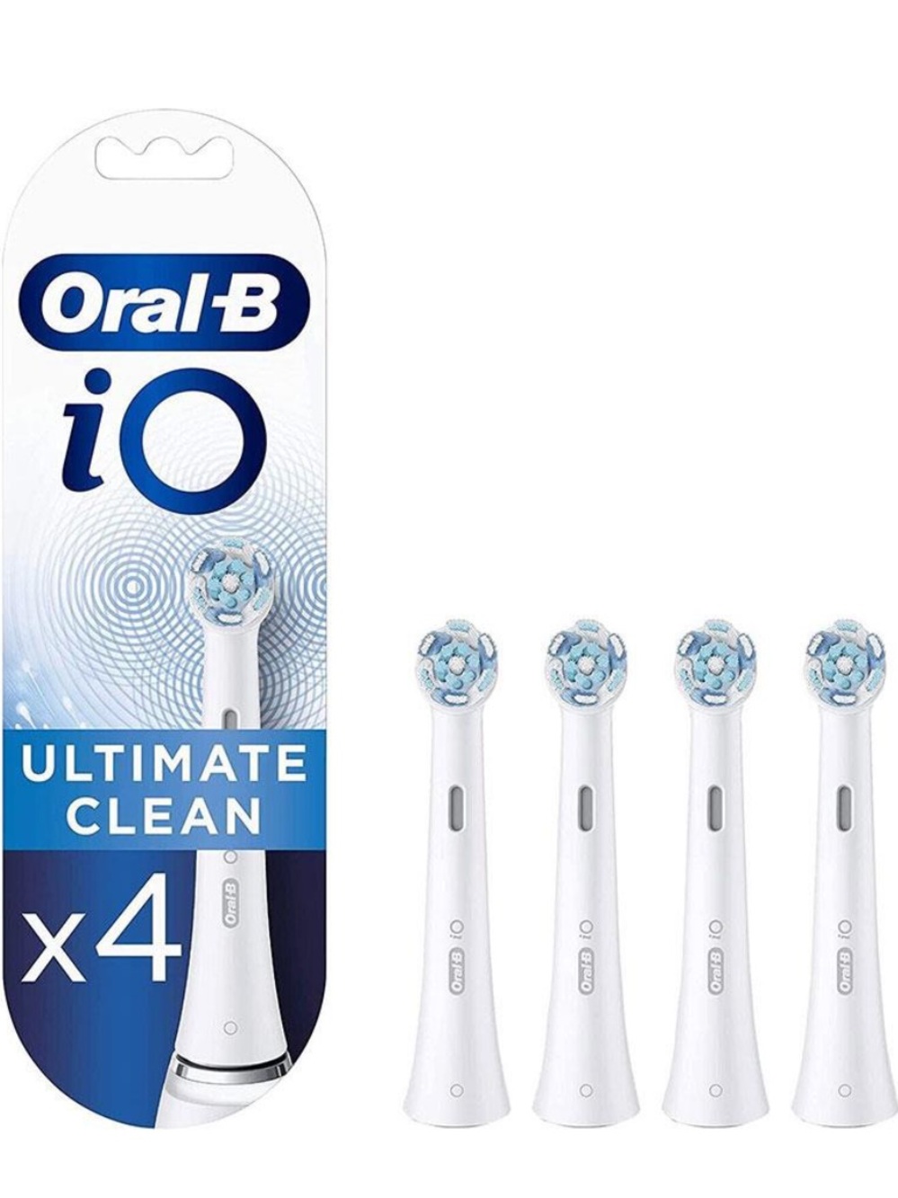 ✨ Oral-B iO Ultimate Cleaning Electric Toothbrush Heads – White (4 Pack) ✨